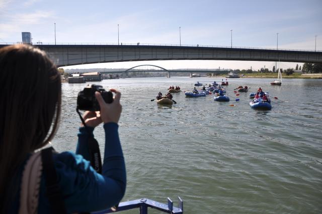 Встреча участников регаты Баня-Лука - Белград в сербской столице